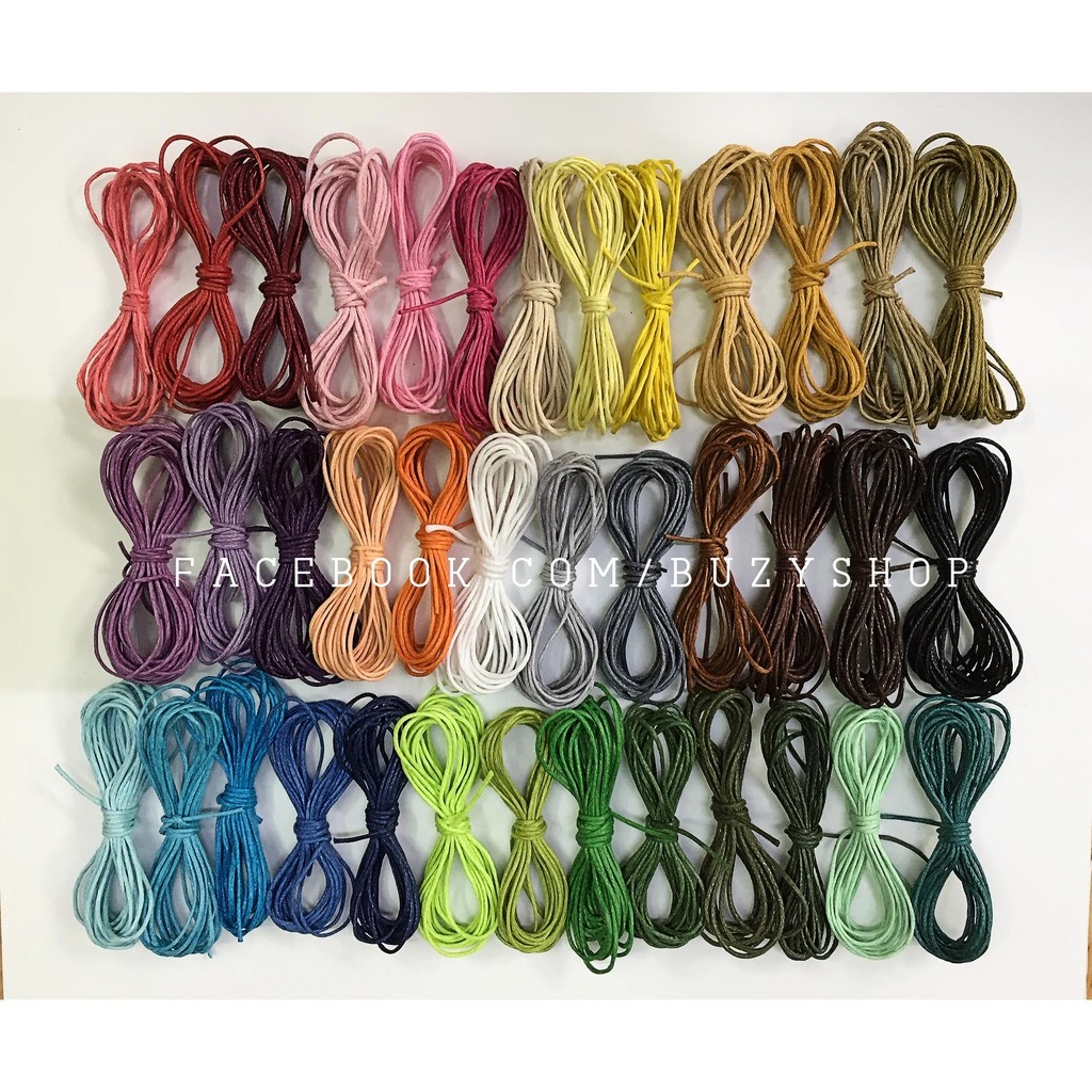 □▲❅  combo 38 màu dây cói 1mm (thắt vòng tay đan lưới dreamcatcher..)