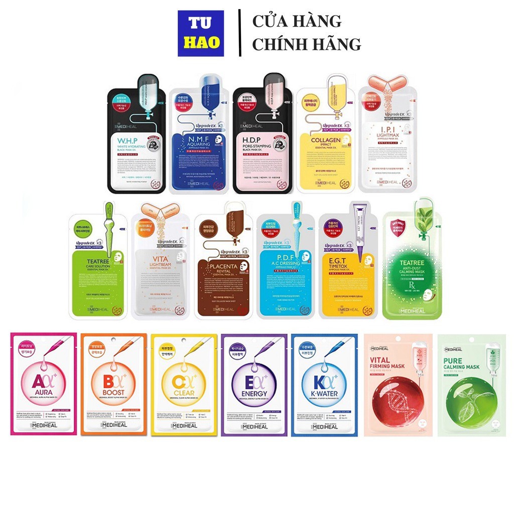 Mặt nạ Mediheal Mask giấy cấp ẩm, dưỡng trắng, làm dịu da 25ml