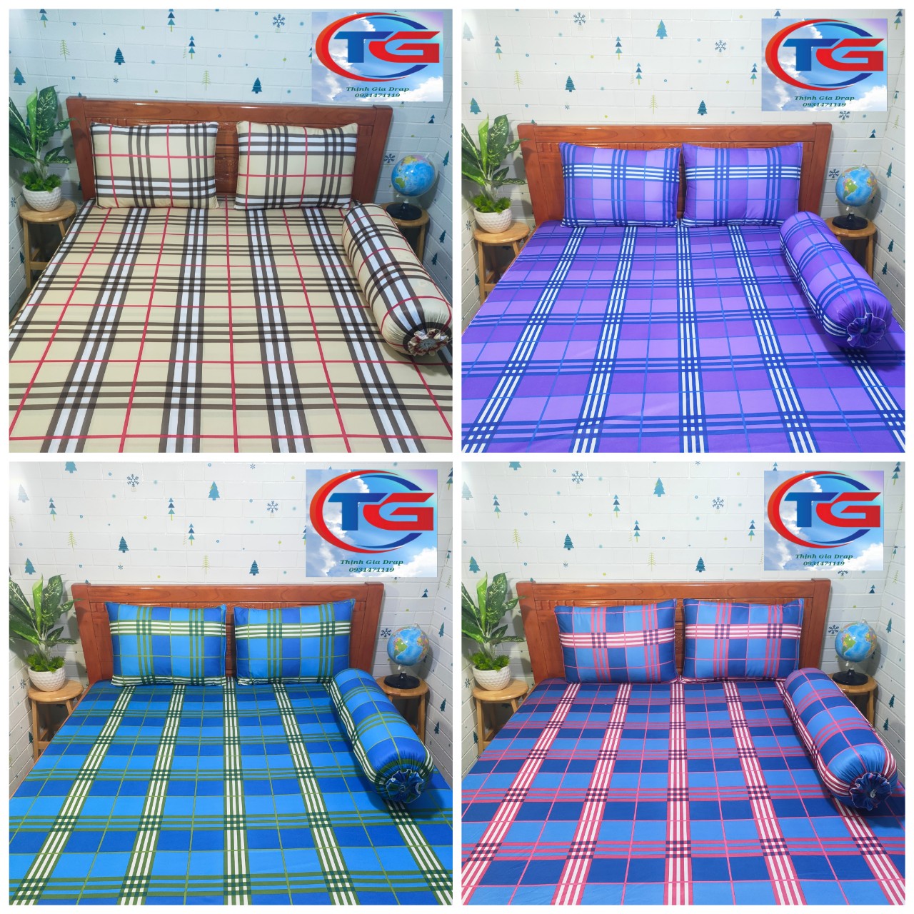 Bộ drap 4 món thun việt nam