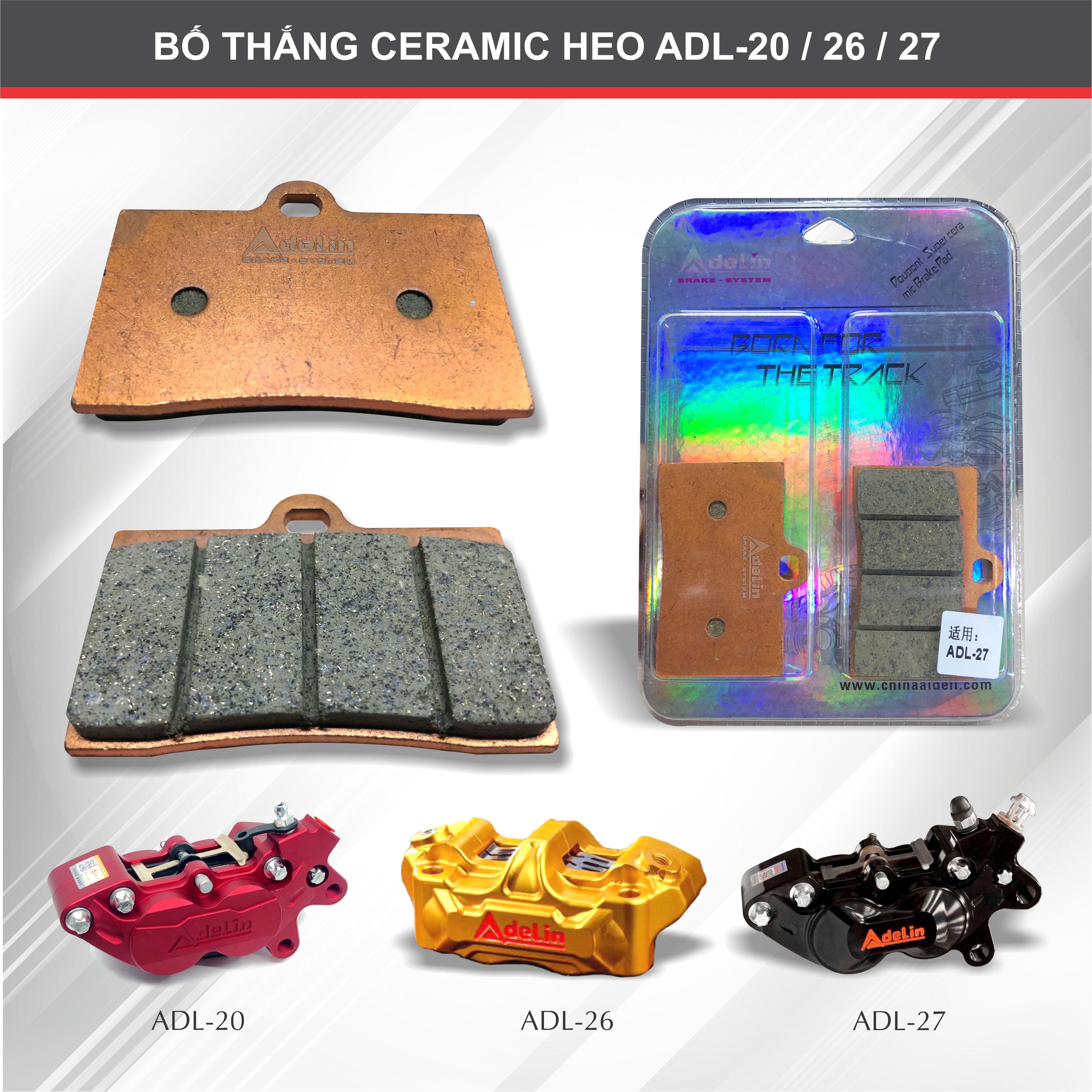Bố thắng ceramic cho các dòng heo adelin