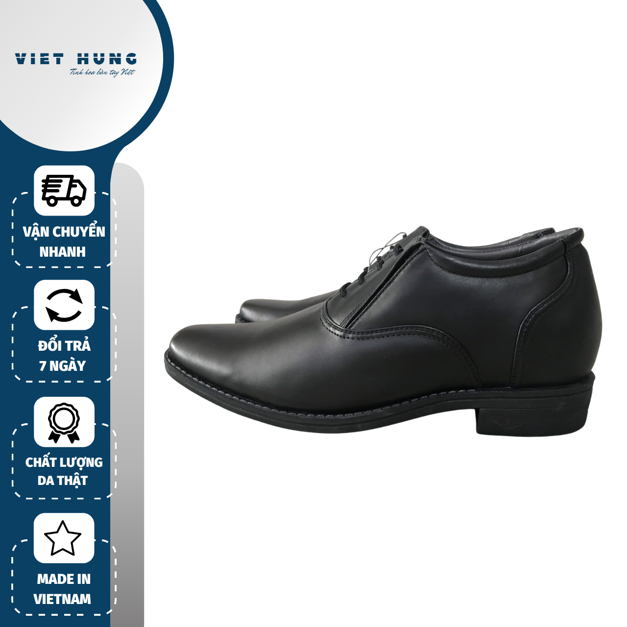 Giày nam da cừu - giày tăng chiều cao 7cm có đế hơi phong cách sang trọng, nam tính - mã 729 cao trong