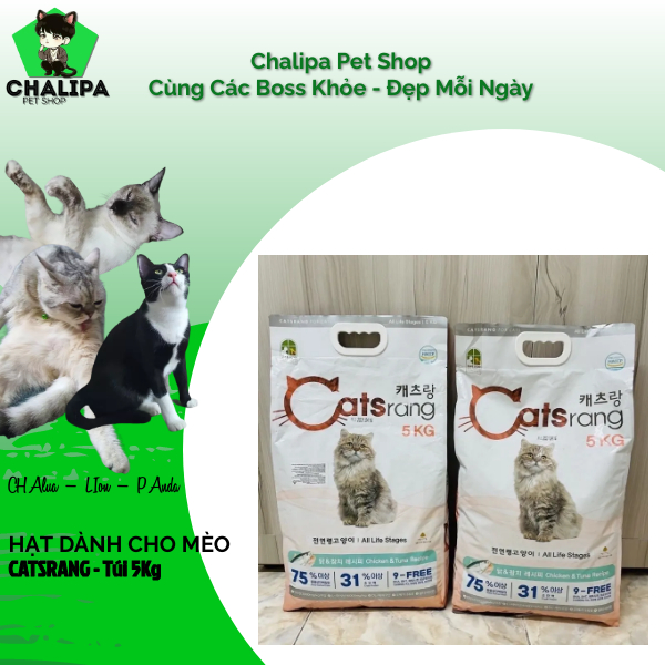 Thức ăn hạt cho mèo catsrang bao 5kg