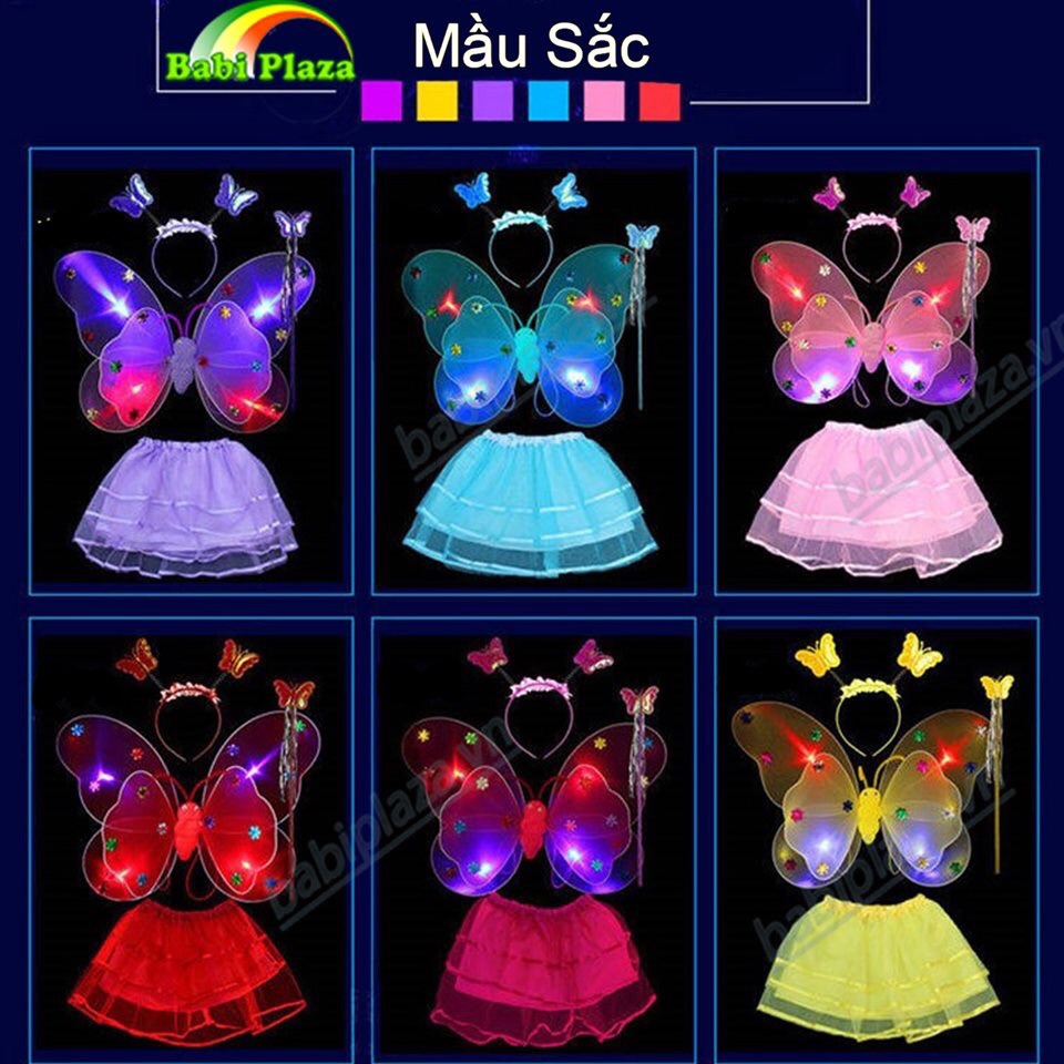 Bộ cánh bướm tiên và váy đầm mặc kèm
