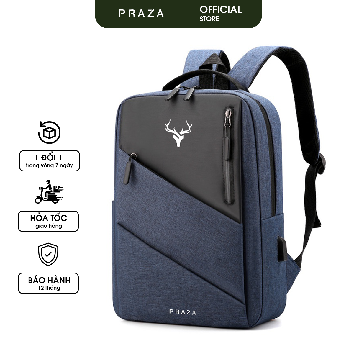 BaLo Laptop Cao Cấp, Balo Laptop 16 Inch, Balo Công Sở Văn Phòng Praza Model 2023 - BL190