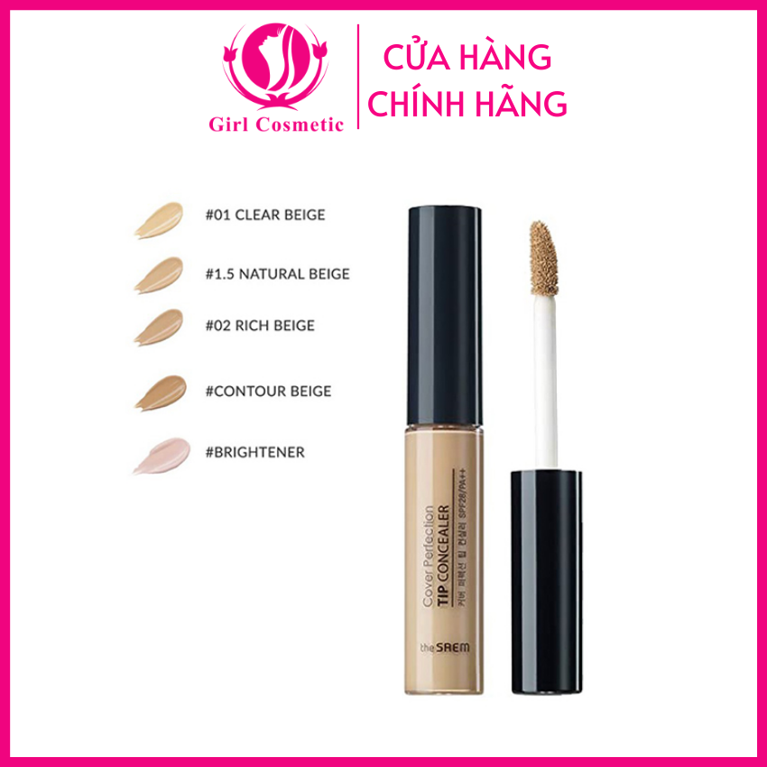 Kem Che Khuyết Điểm Siêu Đỉnh The Saem Cover Perfection Tip Concealer SPF28