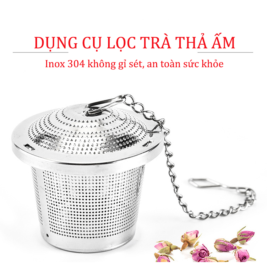 Dụng cụ lọc trà và các loại gia vị SSGP - hũ lọc trà inox 304 trọn đời không han gỉ