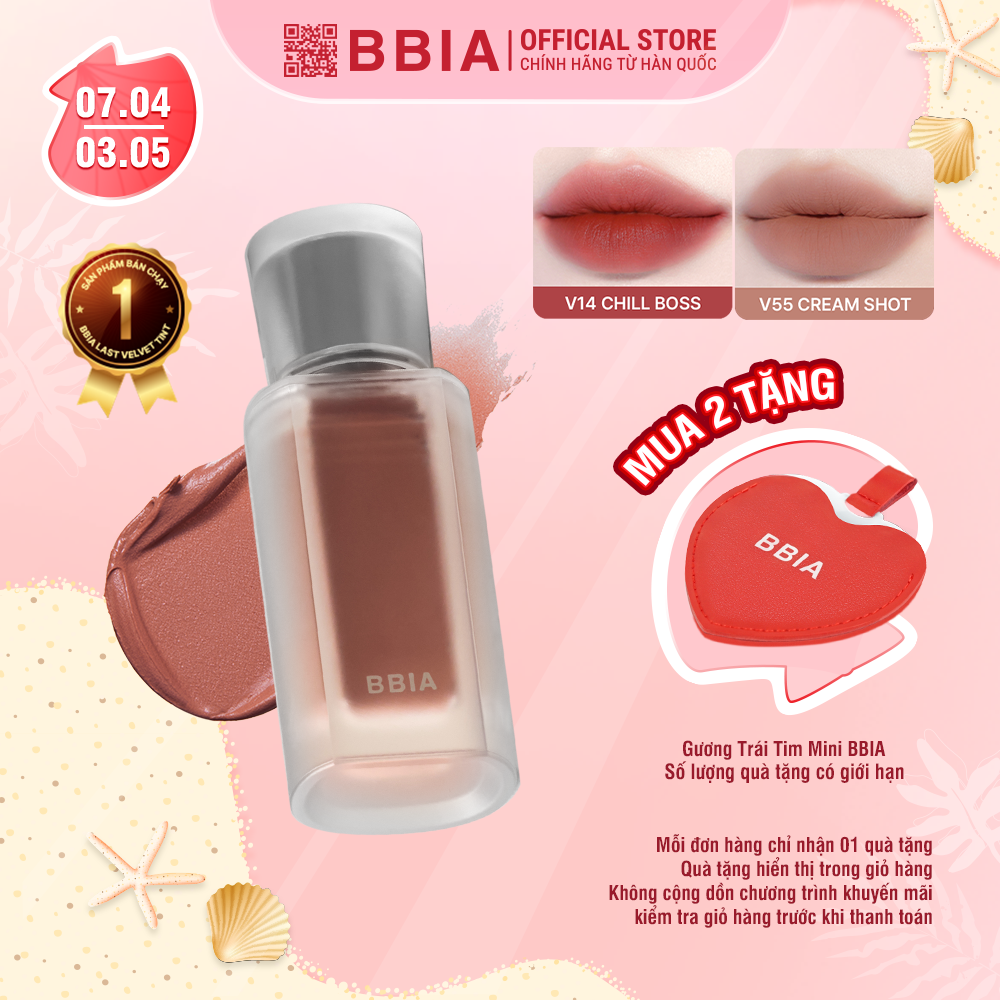 [New] Bbia Last Velvet Tint Re-New Version 5g Vegan Velvet Cream Lipstick