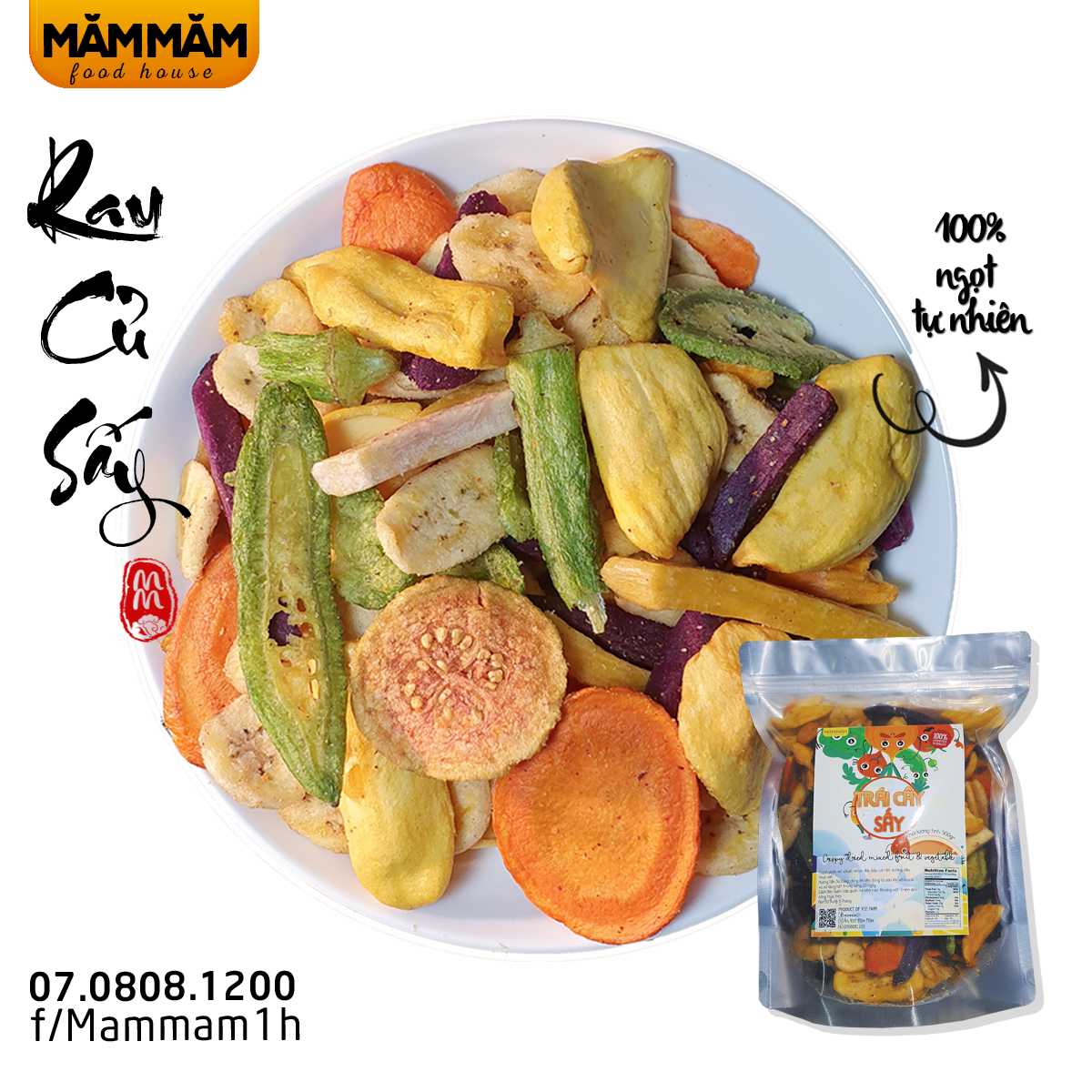 ✿ Rau củ sấy giòn ngon 100% ngọt tự nhiên