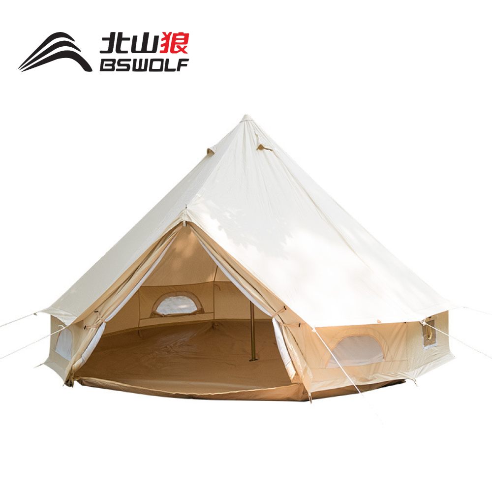 Lều mông cổ Glamping Mountainhiker chính hãng 6-8 người, lều cắm trại dã ngoại set up camping bungalow khu du lịch sinh thái