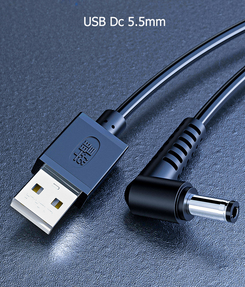 Cáp sạc usb đầu tròn 5.5mm cho modem, camera - Jinghua U551