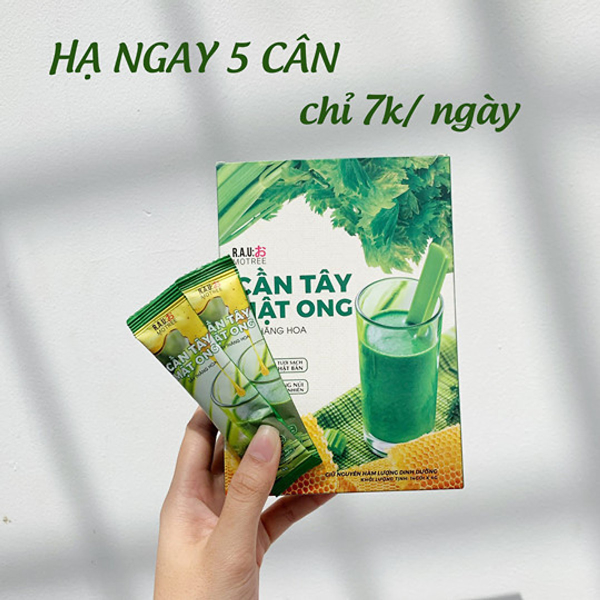 [HCM]Bột Cần Tây Mật Ong Motree Mẫu Mới Giúp Giảm Cân Hết Mụn Sáng Da Đẹp Dáng Đào Thải Mỡ Thừa Thanh Lọc Cơ Thể