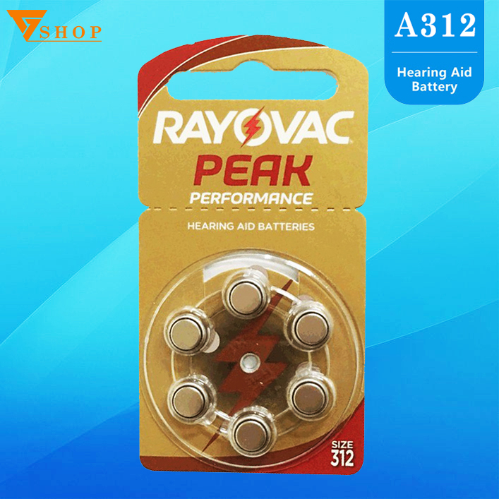 1 vỉ pin máy trợ thính rayovac pr41, pin ag3, pin 312