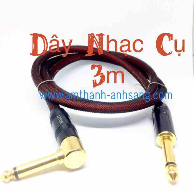 Dây nhạc cụ guitar, đàn guitar, đàn orga, trống điện, Drum 01 dây dài 3m