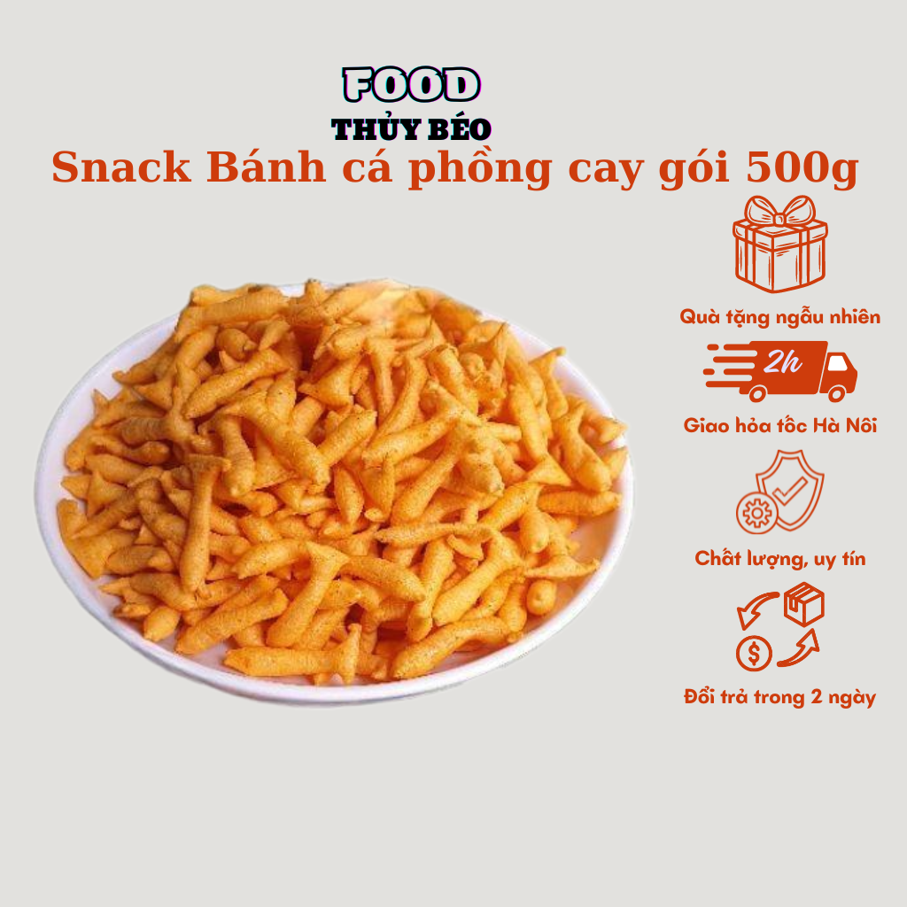Snack bánh cá phồng cay gói 500g