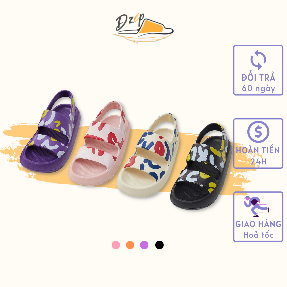 Dép quai hậu Ink Splash - Dép sandal Ink Splash - Chất liệu EVA siêu êm