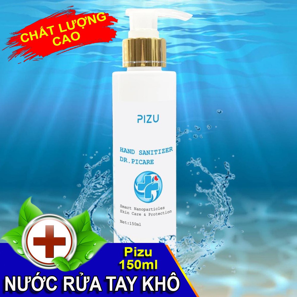 GEL RỬA TAY KHÔ PIZU Hương Fresh Trà Xanh 150ml, Kháng Khuẩn, làm sạch da tay, không làm khô da tay, Phòng Ngừa Corona [Nước Rửa Tay Khô, Nuoc Rua Tay Kho] - thegioisilevip