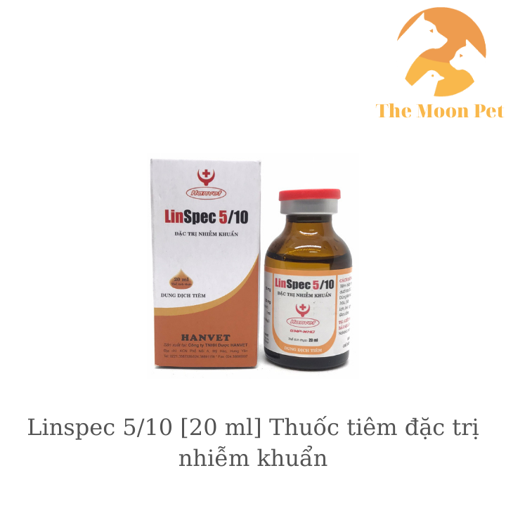 Linspec 5/10 T.huốc tiêm đặc t.rị nhiễm khuẩn gà đá, vật nuôi