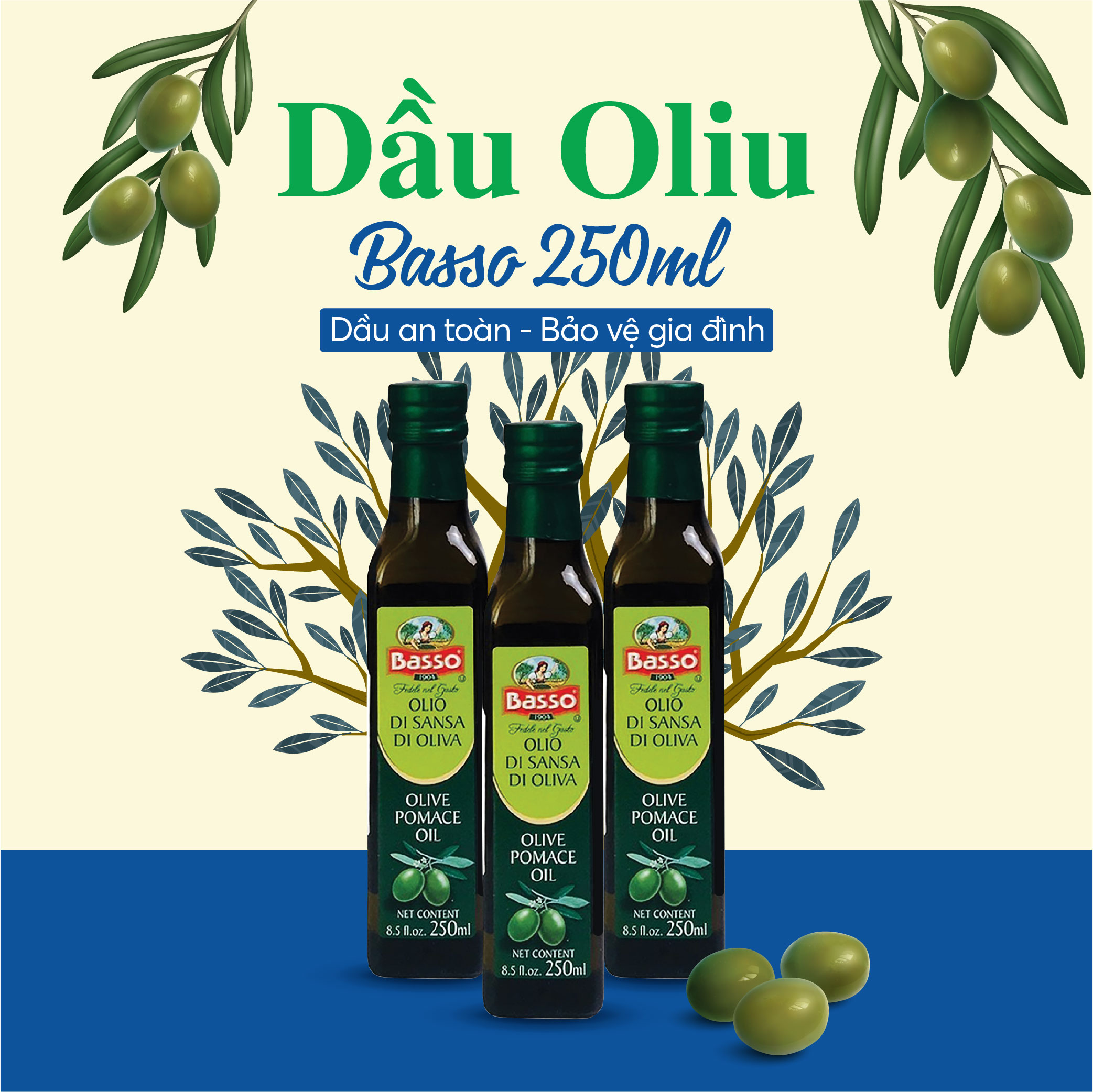 Dầu olive pomace 250ml