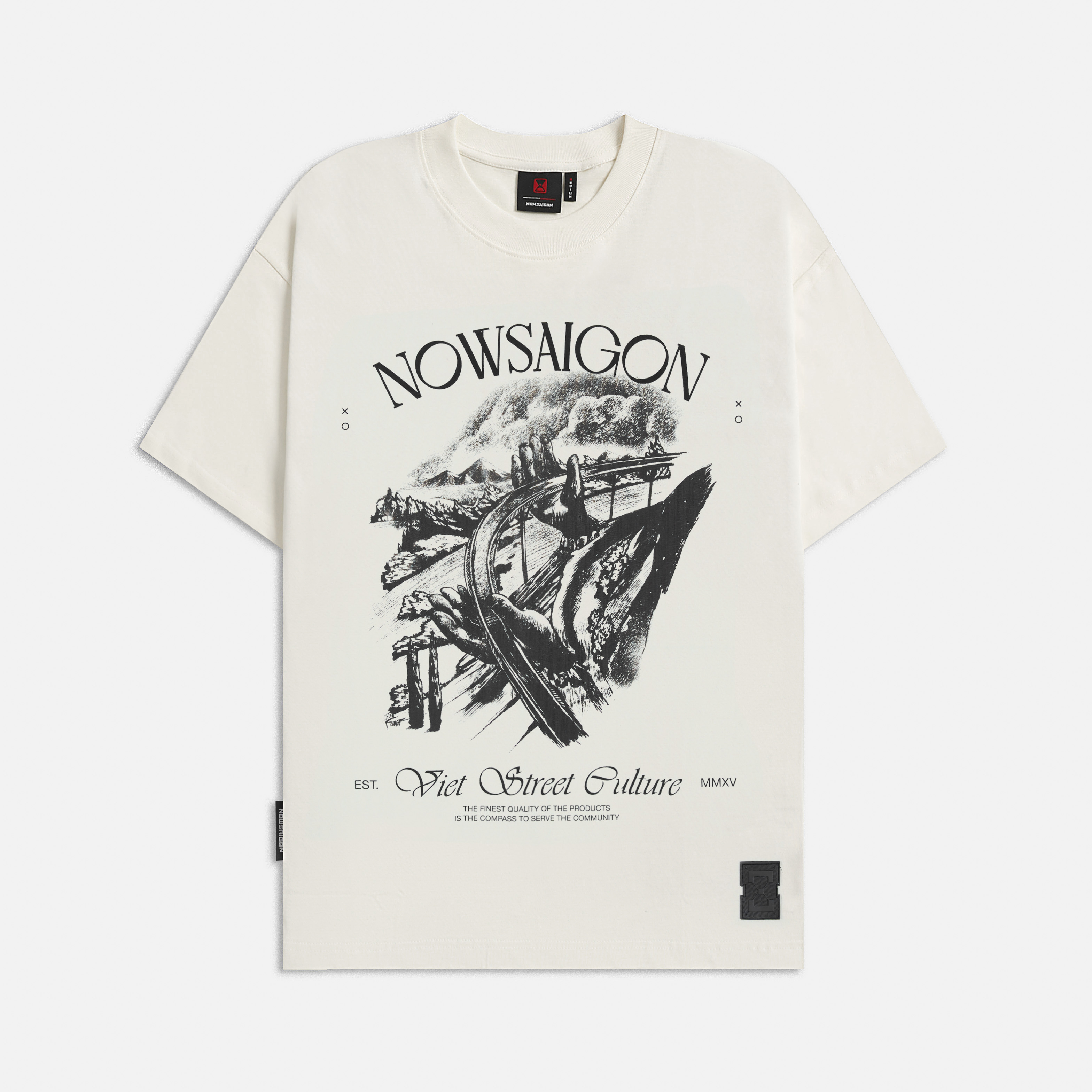 Áo thun needs of wisdom cầu vàng tee - cream