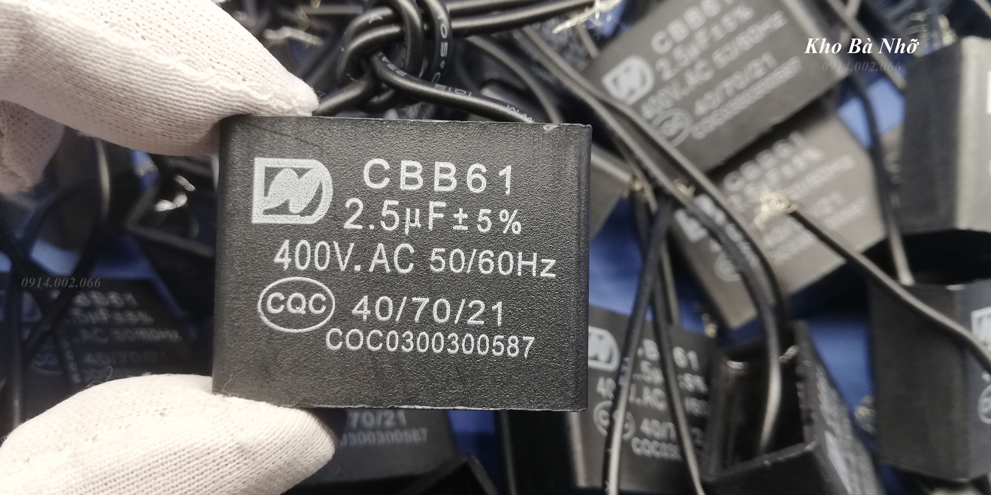 Combo 10 tụ quạt 2,5uf - cbb61 400vac