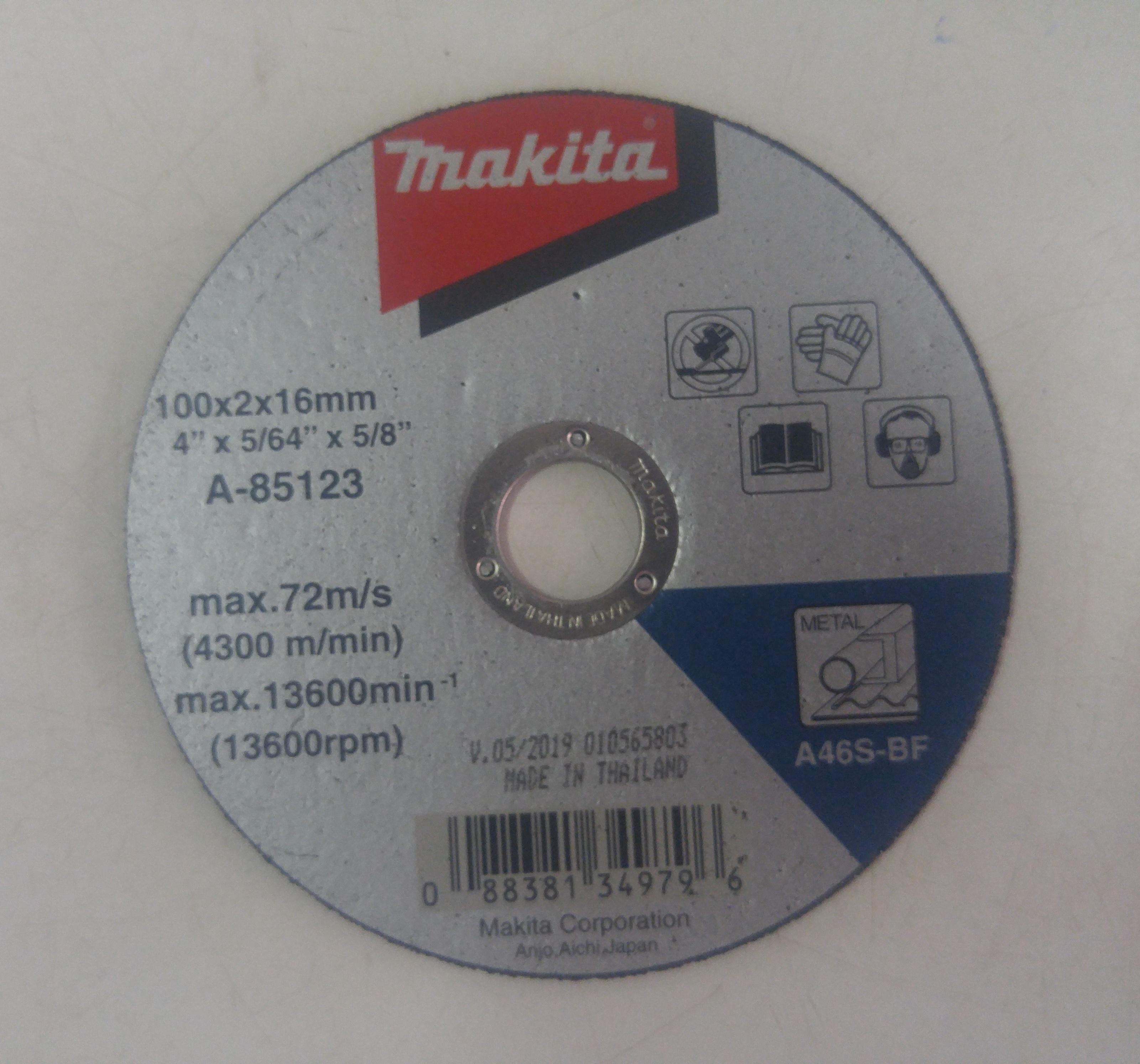 100x16x2mm đá cắt makita a-85123