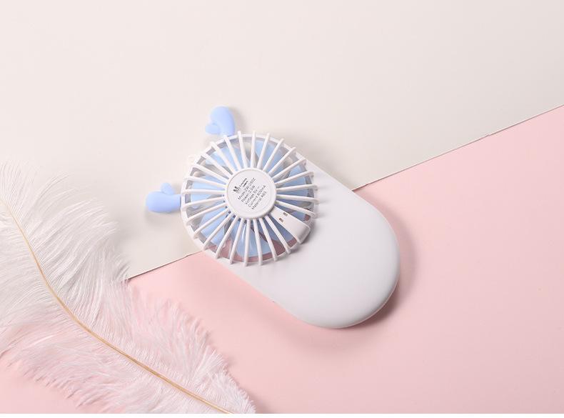 Quạt Mini Bỏ Túi Có Pin Sạc 3 Cấp Độ Gió Kiểu Dáng Siêu Dễ Thương