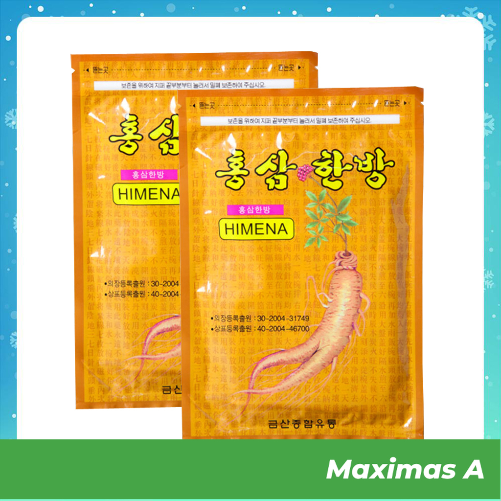 Cao dán hồng sâm vàng hàn quốc túi 20 miếng combo 2 túi maximas a