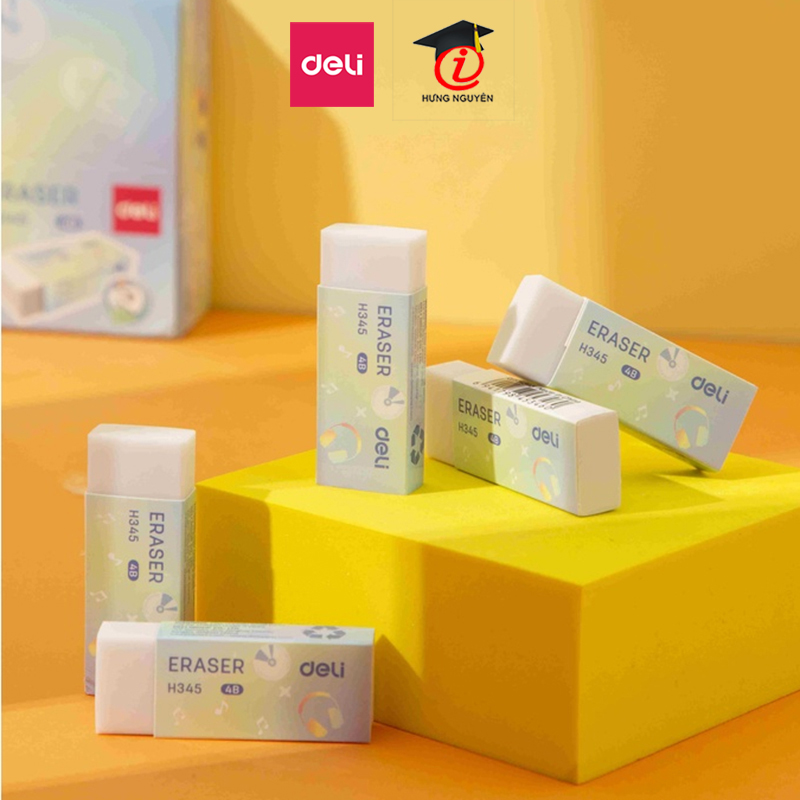 Gôm tẩy trắng không bụi 4B Deli H345 Sơn Tùng