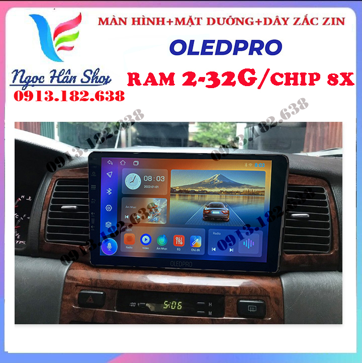 Màn hình OLEDPRO kết nối wifi android 10. cho xe TOYOTA ALTIS 2003, vào mạng xem trực tuyến, kết nối wifi, Dcom 3G, mạng dữ liệu di động - phụ kiện trang trí xe hơi, camera hành trình ô tô giá rẻ