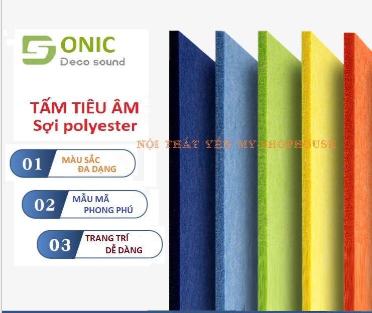 Tấm nỉ tiêu âm,cách âm cao cấp acoustic sonic.kích cỡ 40*80cm/tấm dày tc 9mm