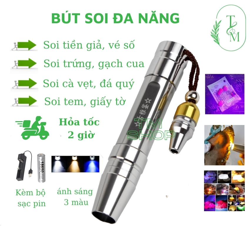 Đèn soi đa năng ,bút soi giấy tờ, tiền giả, cà vẹt, vé số, soi gạch cua , trứng, soi tem, bằng lái xe...vv