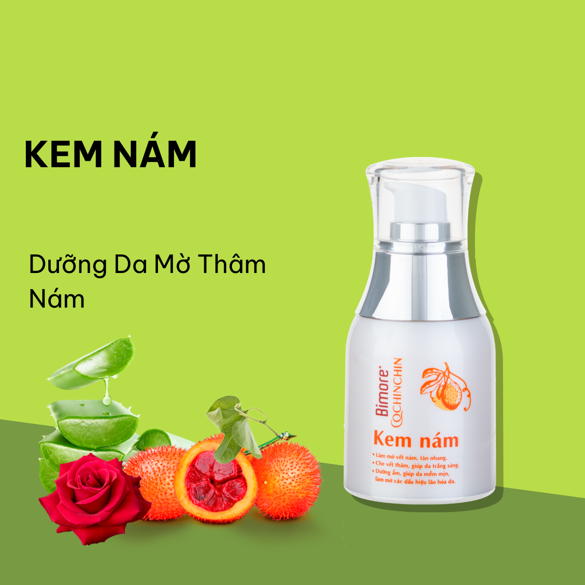 Kem nám Bimore dưỡng da sáng mịn, giảm mờ thâm nám_30ml