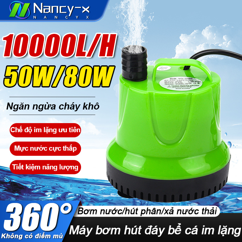 👍 Durability of 50 Years 👍 5000L/H 50W/80W Bottom Sediment Suction Pump Submersible Pump Water Pump Aquarium Water Pump Water Pump