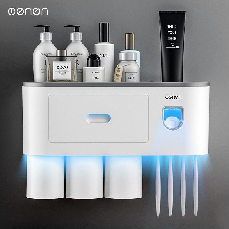 Giá để bàn chải đánh răng❖ bộ nhả kem đánh răng tự động oenon kệ để đồ nhà tắm dán tường.