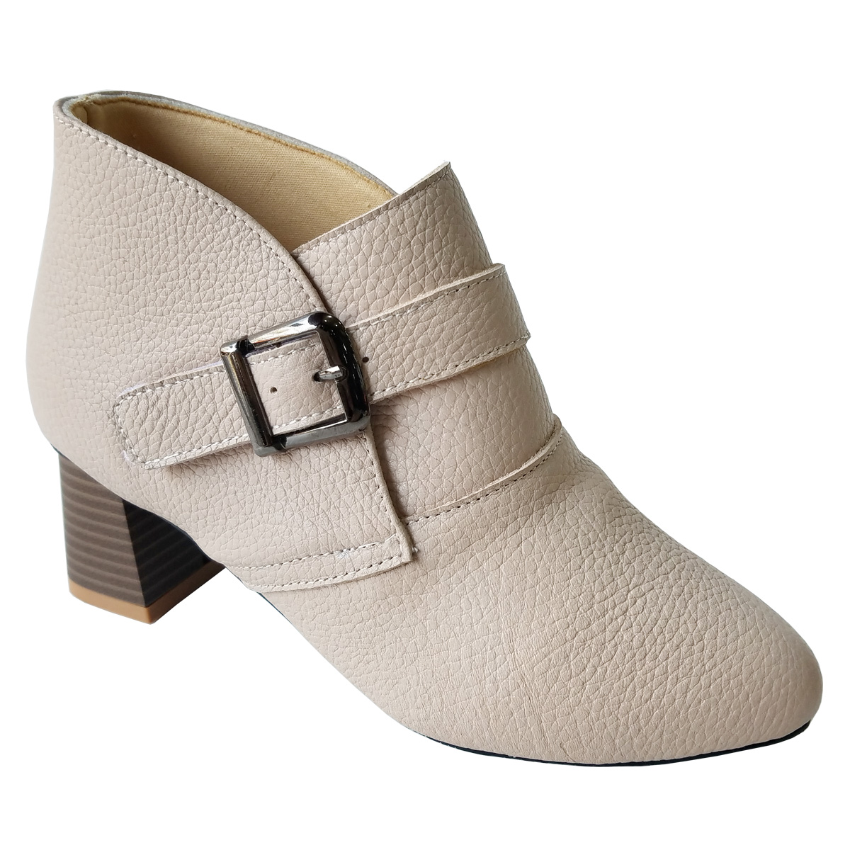 Giày boot nữ cổ thấp bigben da bò cao 5 phân btn6