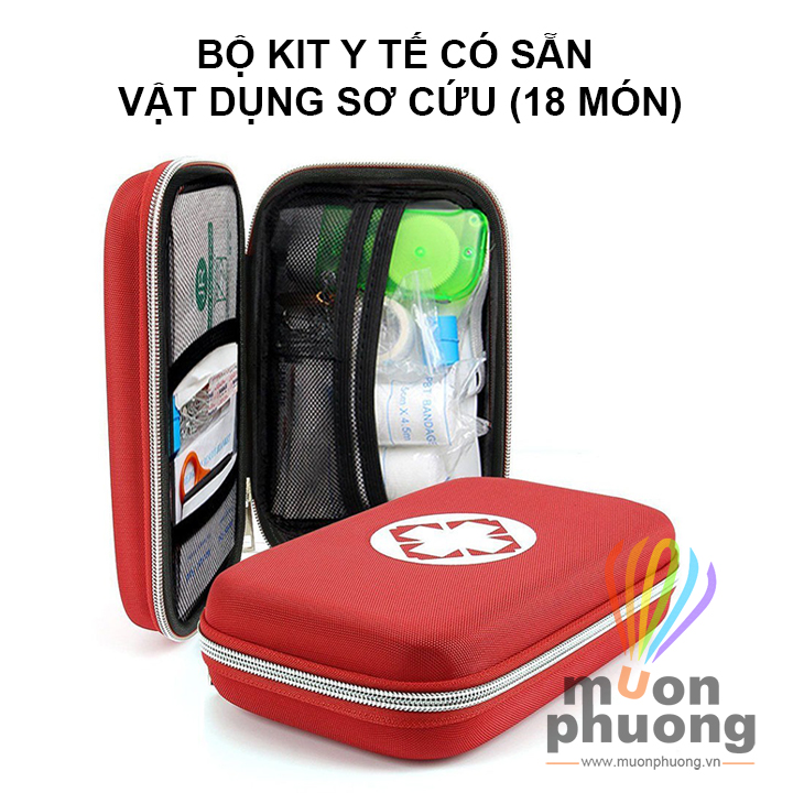 Hộp y tế cứu thương sơ cấp cứu du lịch 18 món - MUÔN PHƯƠNG SHOP