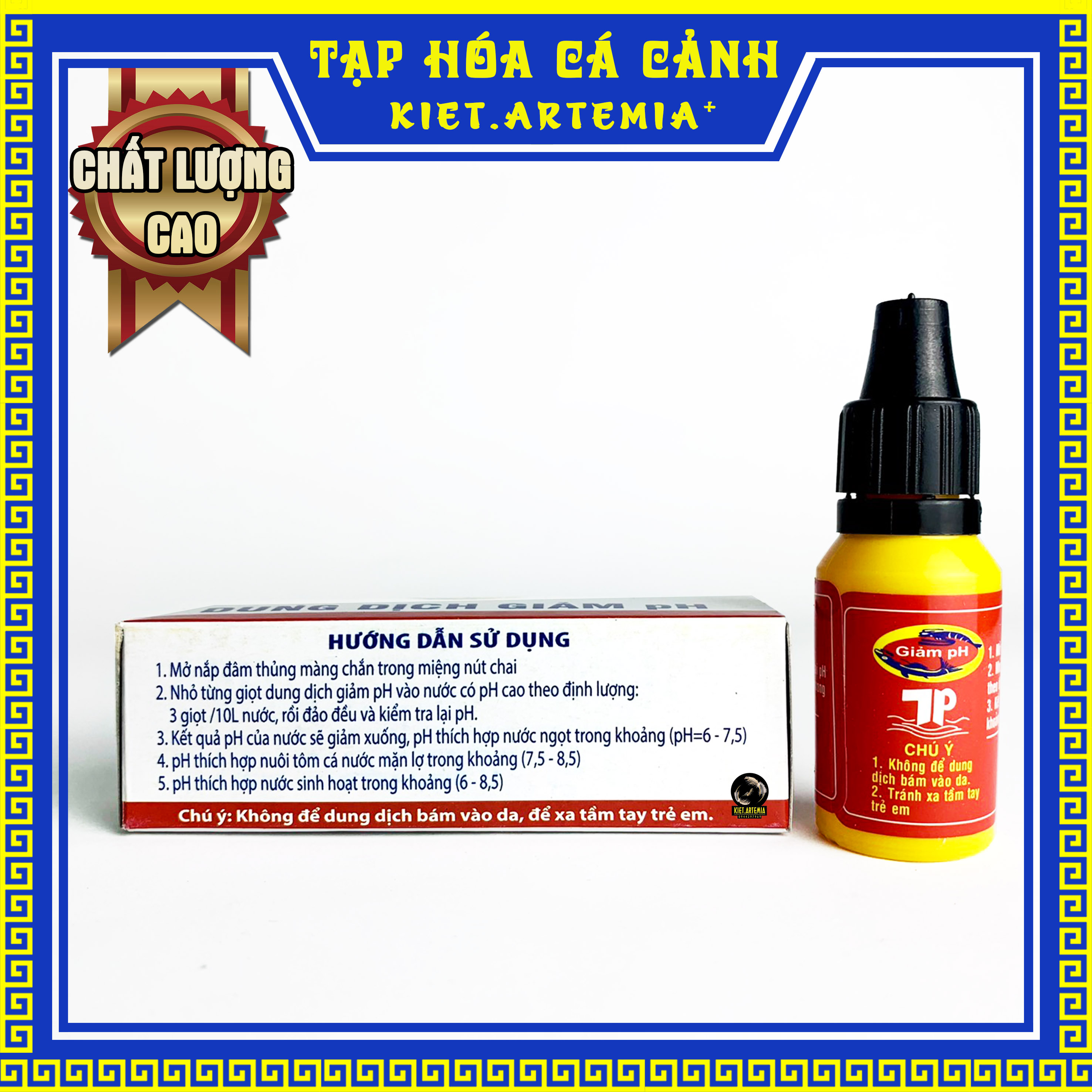 Dung dịch tăng ph, giảm ph thủy phước, dùng cho cá cảnh, tép cảnh