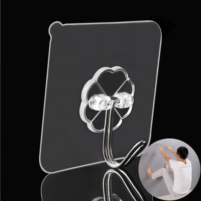 Set 5 móc treo dán tường siêu dính 6x6cm