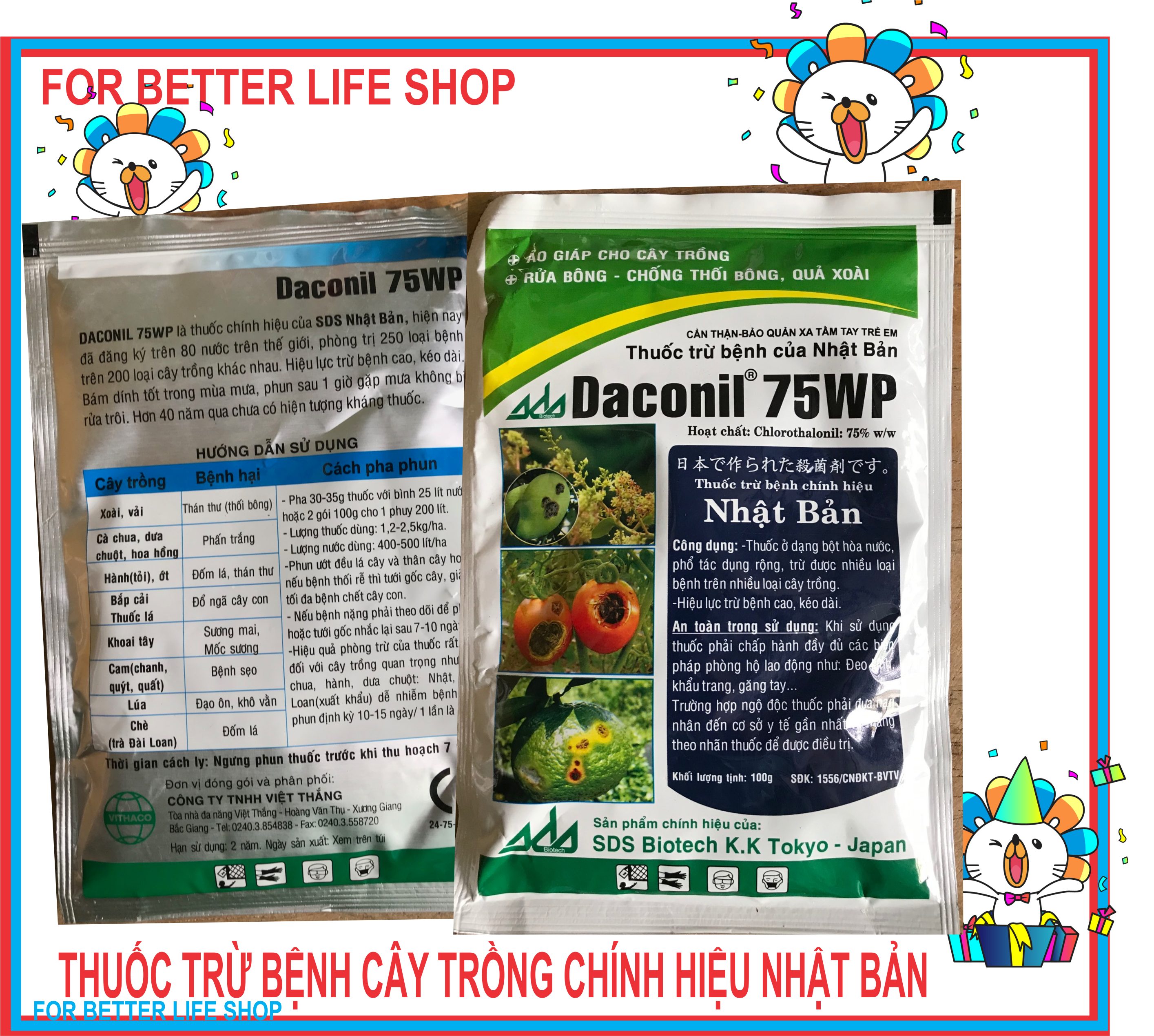 Thuốc Trừ Nấm Bệnh Trên Cây Trồng Daconil 75WP