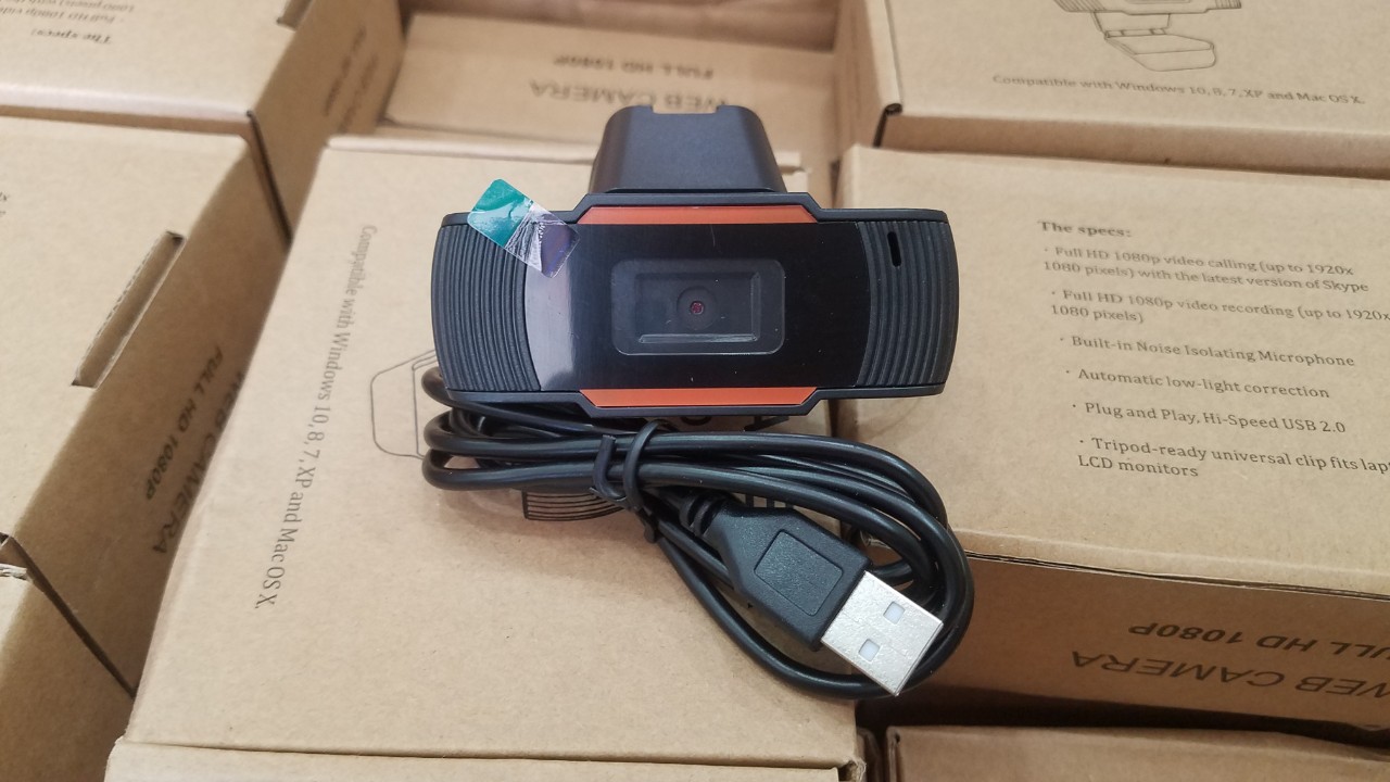 Webcam full hd 1080 có micro ,1 cổng usb,cắm là xài
