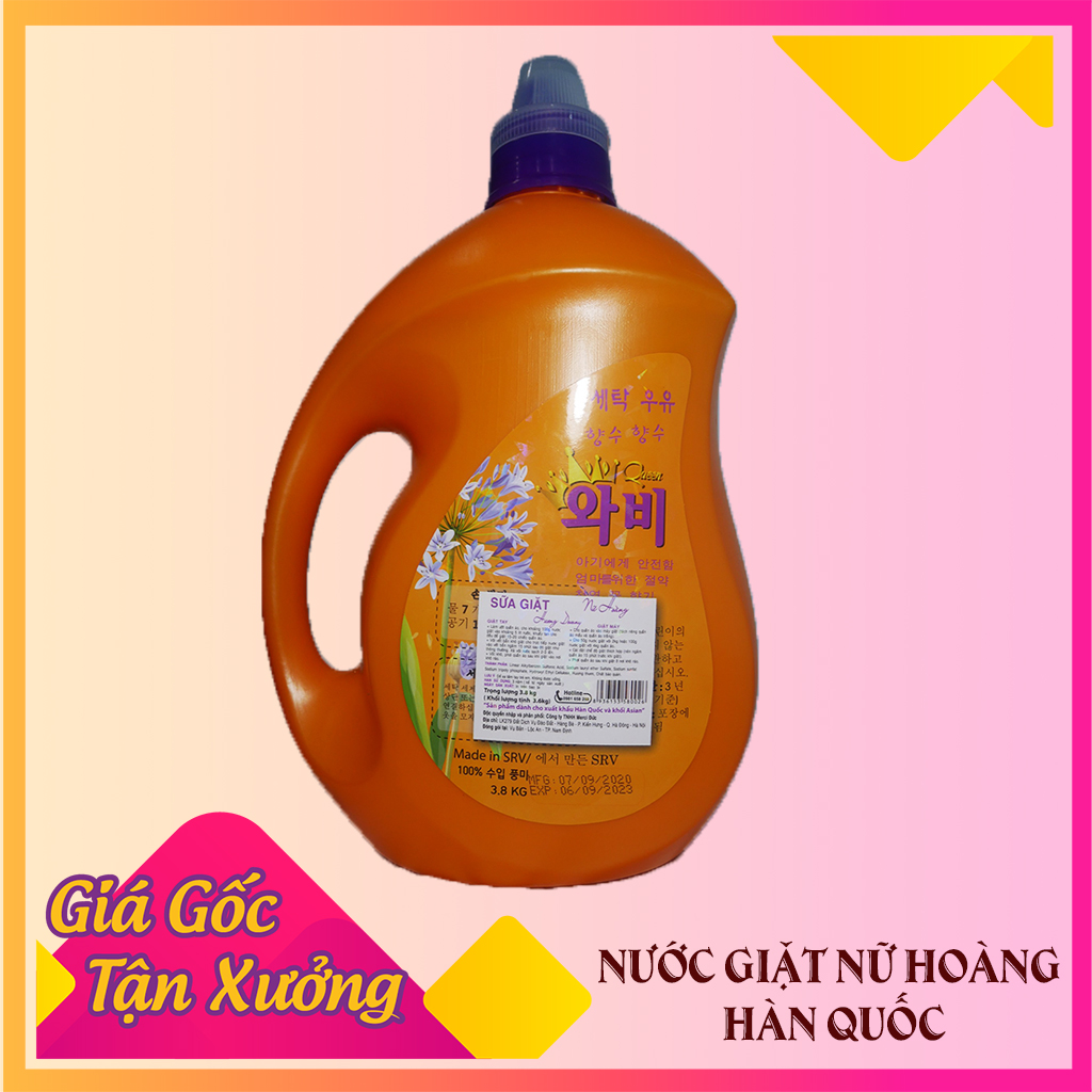 Nước giặt  Nữ Hoàng  Hàn Quốc  3.8l  Hương Down