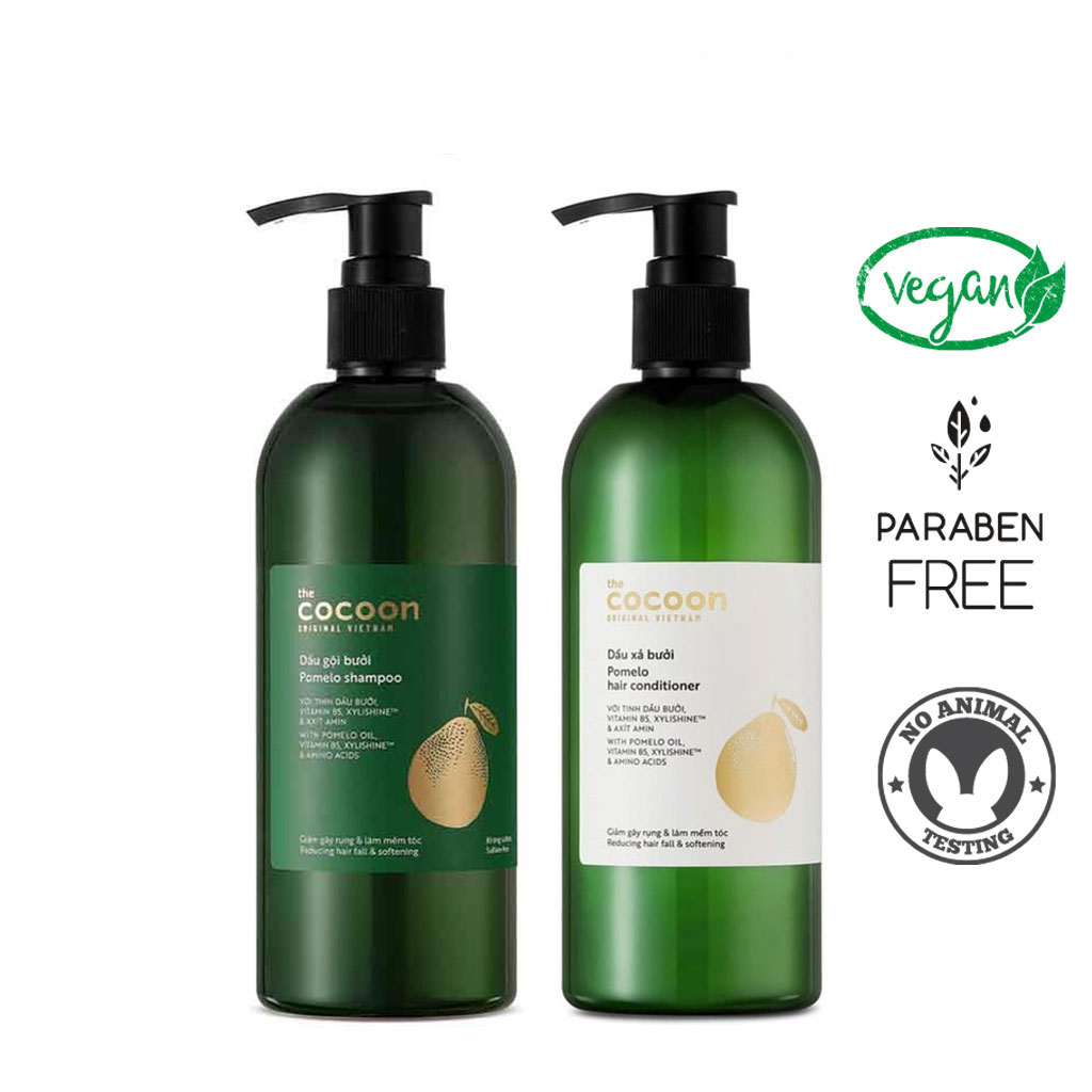 Dầu gội & xả bưởi cocoon giảm gãy rụng & kích thích mọc tóc 310ml pomelo shampoo & conditioner
