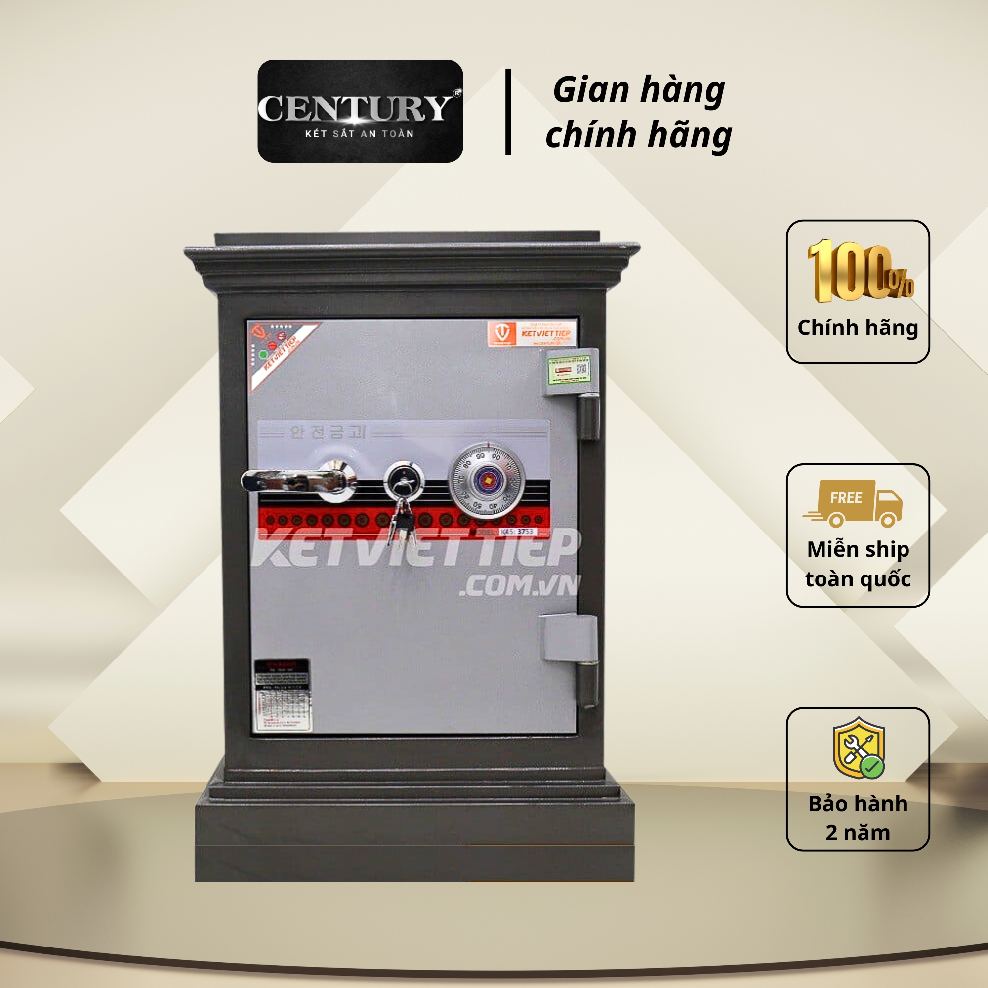 Két sắt việt tiệp kv456kc két sắt nặng 100kg khóa cơ gia đình chống cháy cao cấp két sắt an toàn giá rẻ bảo hành 5 năm được kiểm tra hàng