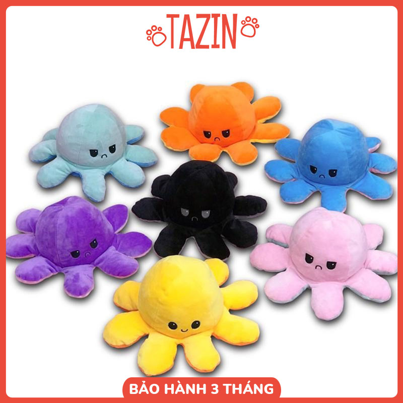 Bạch tuộc cảm xúc bông mềm mịn, kích thước 20cm-35cm. Thiết kế nhiều mầu sắc, chất lượng cao cấp và an toàn, phù hợp làm thú ôm cho trẻ em hoặc làm đồ trang trí.