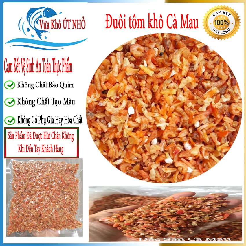 [HÀNG MỚI] 200gr Đuôi Tôm Khô, Đuôi Tôm Vụn, Đuôi Tôm Mini, Đuôi Tôm Ngọt Đặc Sản Cà Mau, Thơm Ngon Bổ Dưỡng Tại Vựa Khô ÚT NHỎ.
