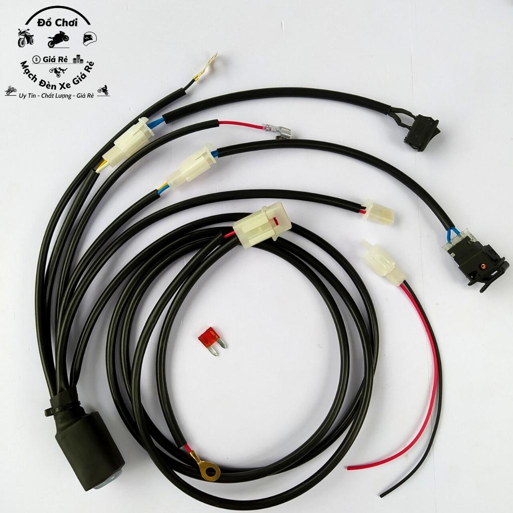 Mạch passing trợ sáng có rơ le bản nâng cao giá rẻ tặng kèm giắc cắm đèn cầu chì dự phòng