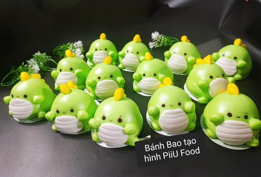 Bánh bao nhân kim sa - tạo hình bé rồng