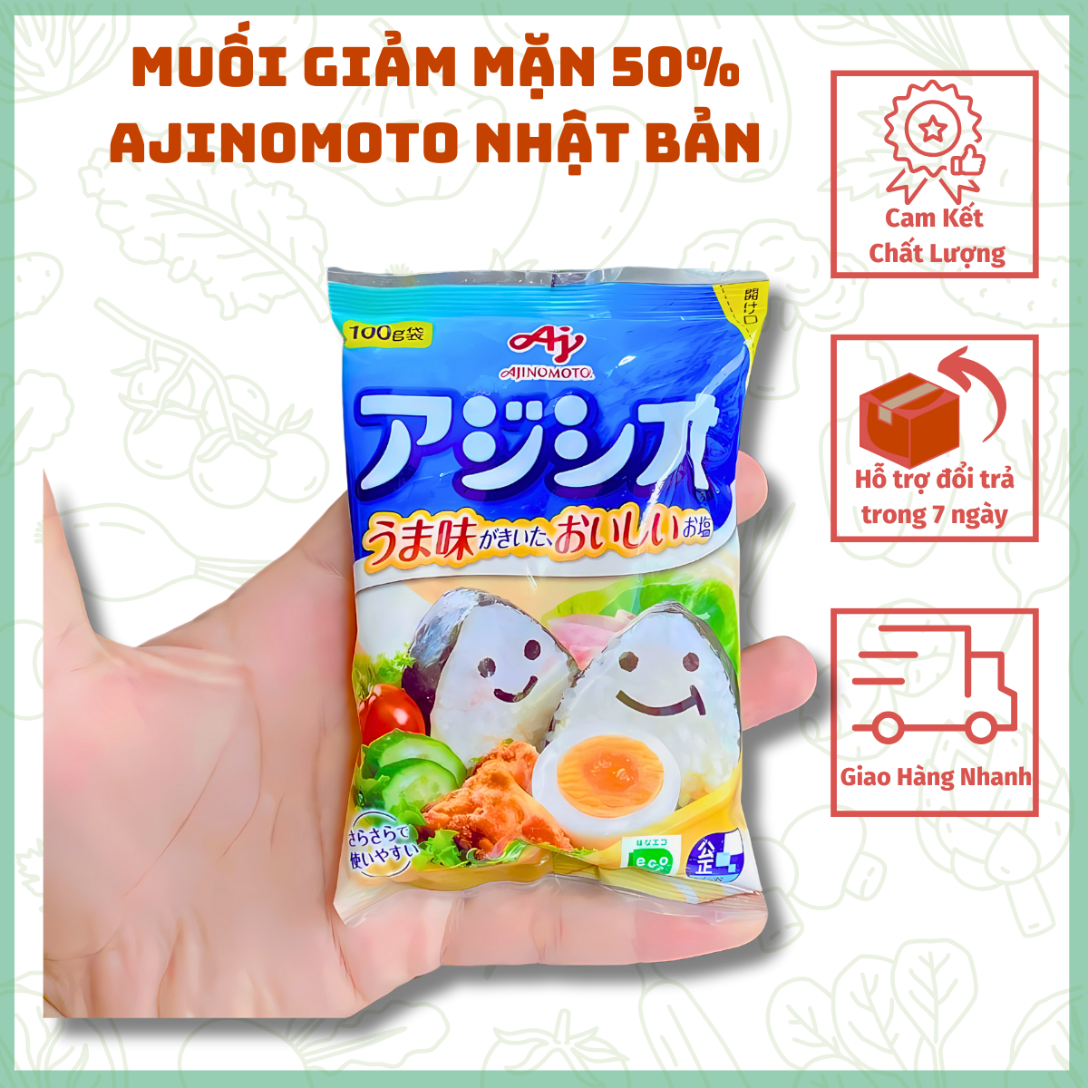 Muối ajinomoto nhật 100gr - giảm độ mặn cho các bạn mới ăn dặm
