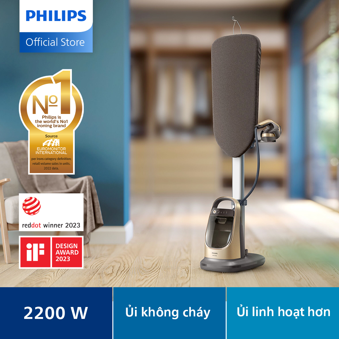 Bàn ủi hơi nước đứng Philips all in one AIS8540/60- Hàng Chính Hãng