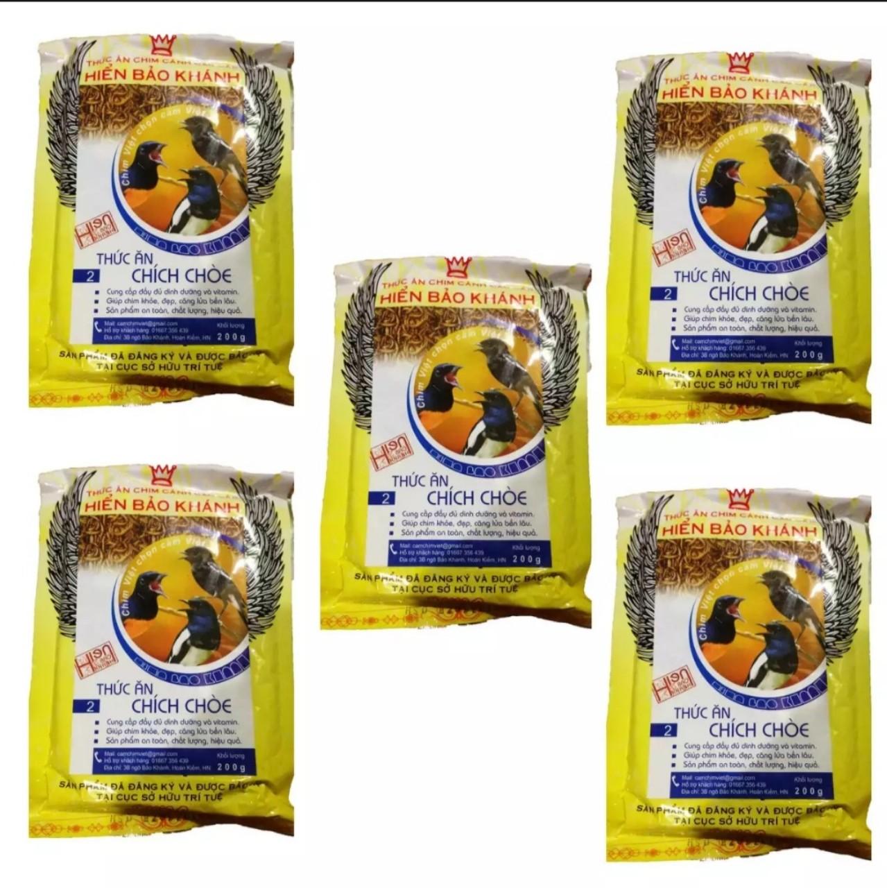 Combo 5 bịch Cám Hiển Bảo Khánh Chích Chòe Căng Lửa (Số 2) 200g
